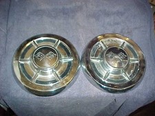 Chevy 1959 Pair Dog Dish Bowl Hubcaps 10.5 Corvette Big Brake 59 Impala Belair