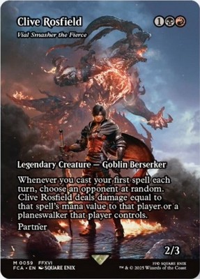 1x Clive Rosfield (Vial Smasher the Fierce) ~~ Borderless - Foil NM-Mint, Englis