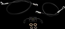 LA Front Brake Line Kit use w 15-17 in Ape Hangers Harley Dyna Fat Bob 08-17