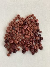 Brown wooden beads, various shapes and sizes, loose beads, jewelry supplies