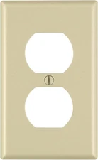 M01-86003-IMP 10 Pack 1 Gang Wallplates, Duplex Receptacle, Ivory