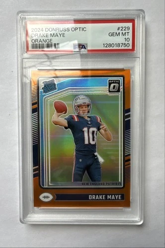 2024 Panini Donruss Optic - Rated Rookie Drake Maye #229 Orange Prizm /249 (RC)