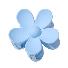 Blue Floral Hair Clip, Large Flower Petals, Cute Claw Clip, Thick Hair, Women