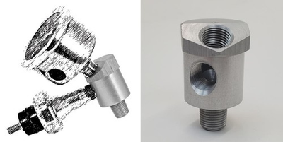 #ad #ad Oil Pressure Gauge Adapter or Sending Unit Adapter for 1984 1999 Harley EVO BT $41.95