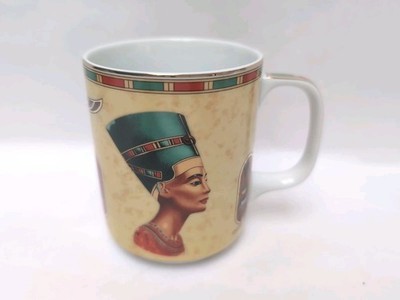 Limoges FM Fathi Mahmoud Nofretete Ägyptische Kaffee Tee Tasse Becher Mehrfarbig   