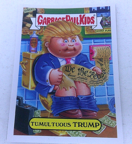 Tumultuous TRUMP [Black] #3b Garbage Pail Kids American As Apple Pie card
