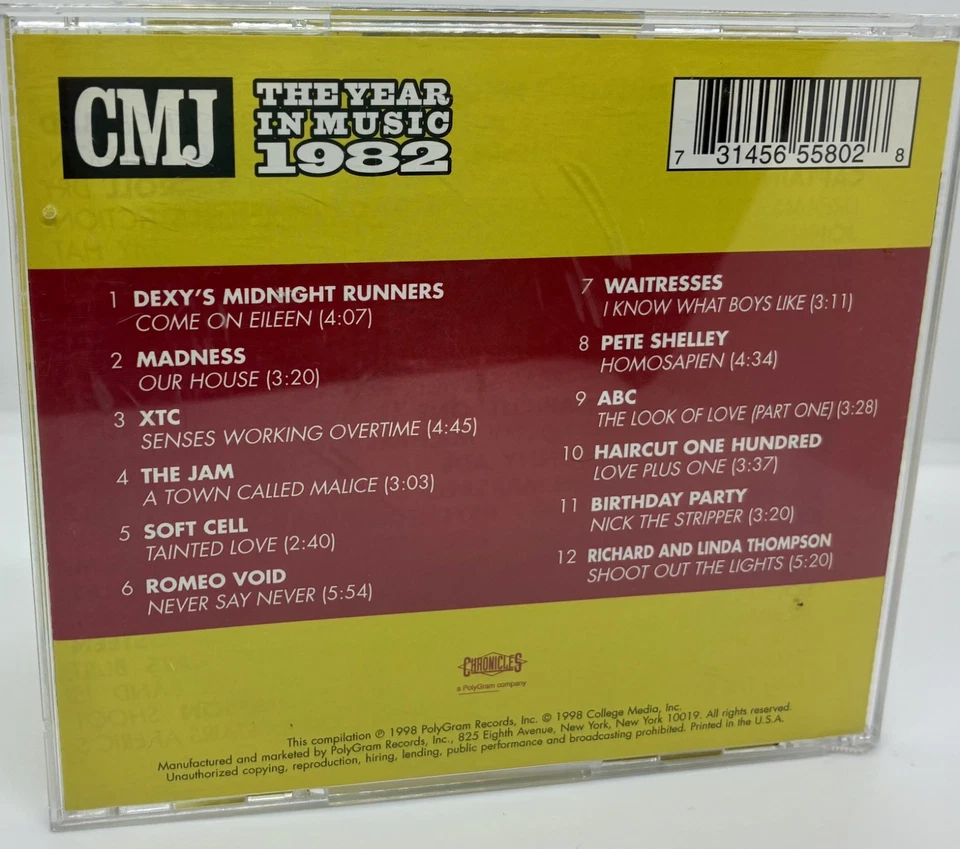 RARE - VERY GOOD - CMJ: The Year In Music 1982 CD - Original 1998 Release - Image 3 of 3