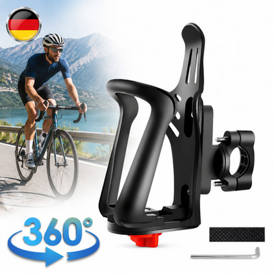 Flaschenhalter Fahrrad 360° drehbar verstellbar Getränkehalter MTB e-Bike DE