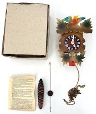 Vintage GERMAN WALL CLOCK Bird Design NEW OLD STOCK