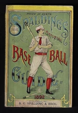 1892 Original Spalding's Official Baseball Guide - EX