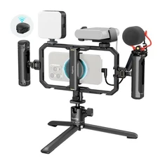 Stabilizer Video Rig Kit, All-in-Creator Bundle with Light, Mic,Table Tripod,...