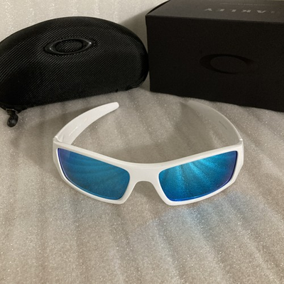 #ad Oakley Gas can Sunglasses White Frame Blue Lens Sunglasses New $49.99