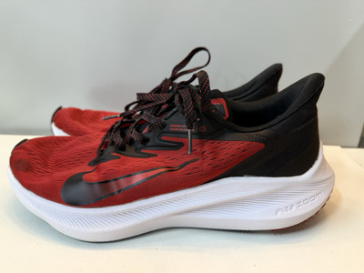 Nike Zoom Winflo Running Shoes Mens Red CJ0291-600 Mesh Lace Up Low  Top UK