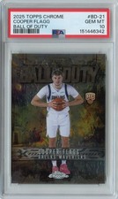 2025 Topps Chrome Cooper Flagg BALL OF DUTY Rookie #BD-21 PSA 10 Gem MAVERICKS