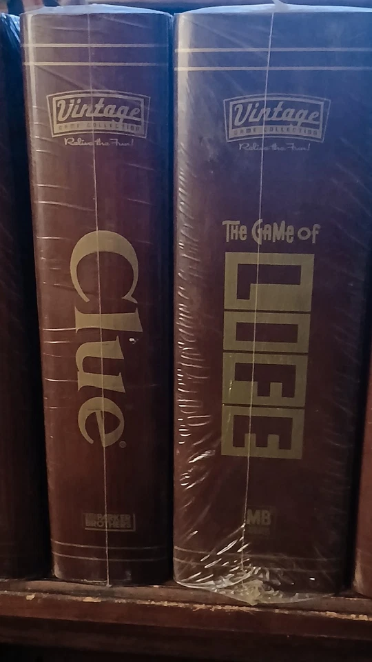 Juegos de estantería de madera vintage sellados NiB Foto 3 de 4