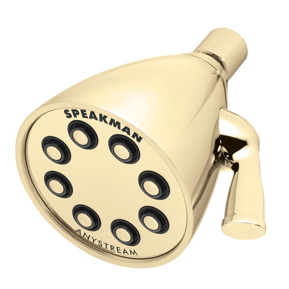 Speakman S-2251-PB Signature Icon Anystream High  Shower Head, Polished Brass