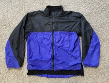 Marmot Jacket Mens Large Shell Windbreaker Black Purple Lightweight Vintage