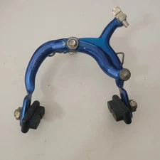 old school blue Shimano Tourney rear brake caliper Skyway Tuff  pads BMX  bike
