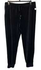 Alfani Intimates Womens Black Drawstring Waist Comfort Lounge Pants Size L