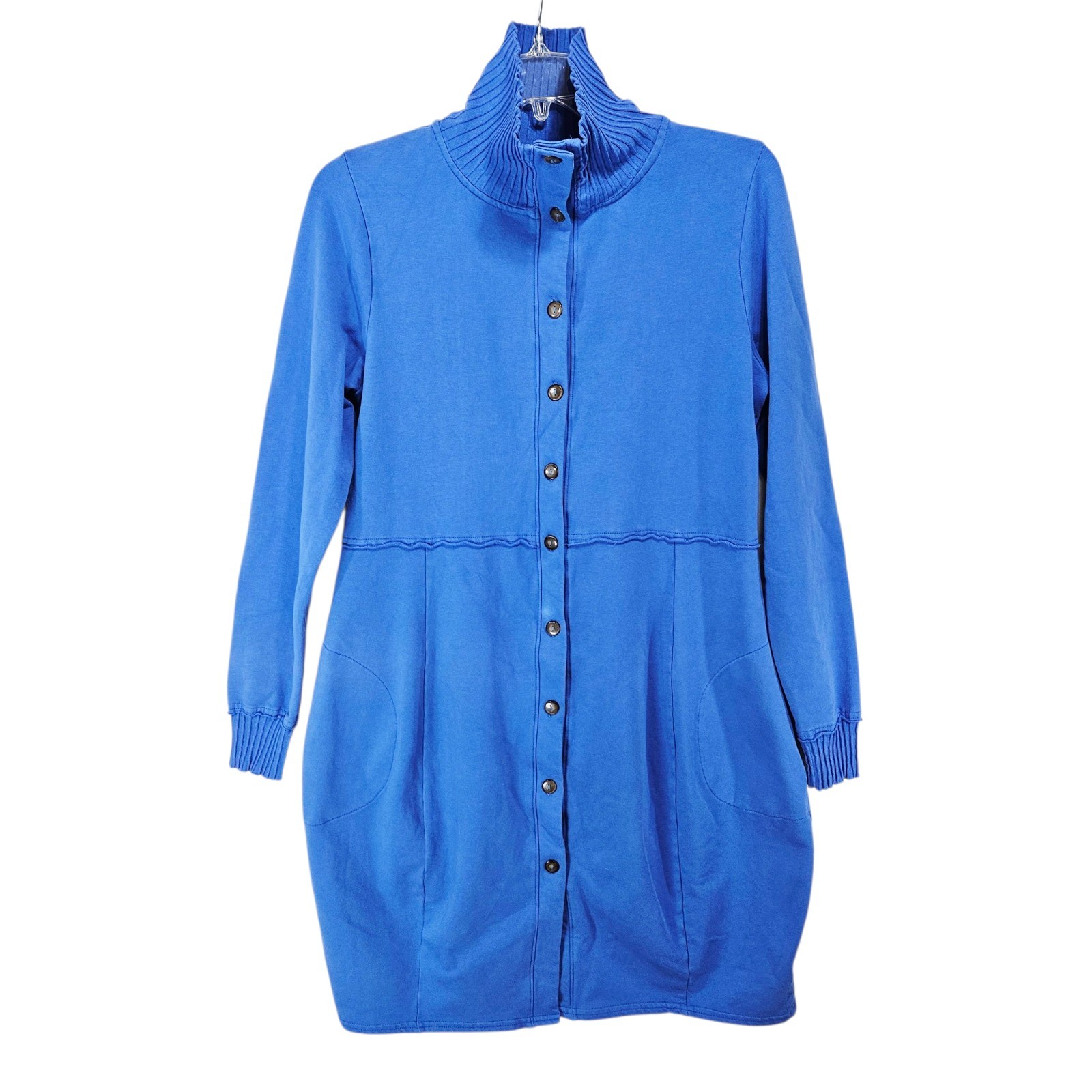 Fenini Periwinkle Bee Jacket Button Down Sweatshi… - image 1