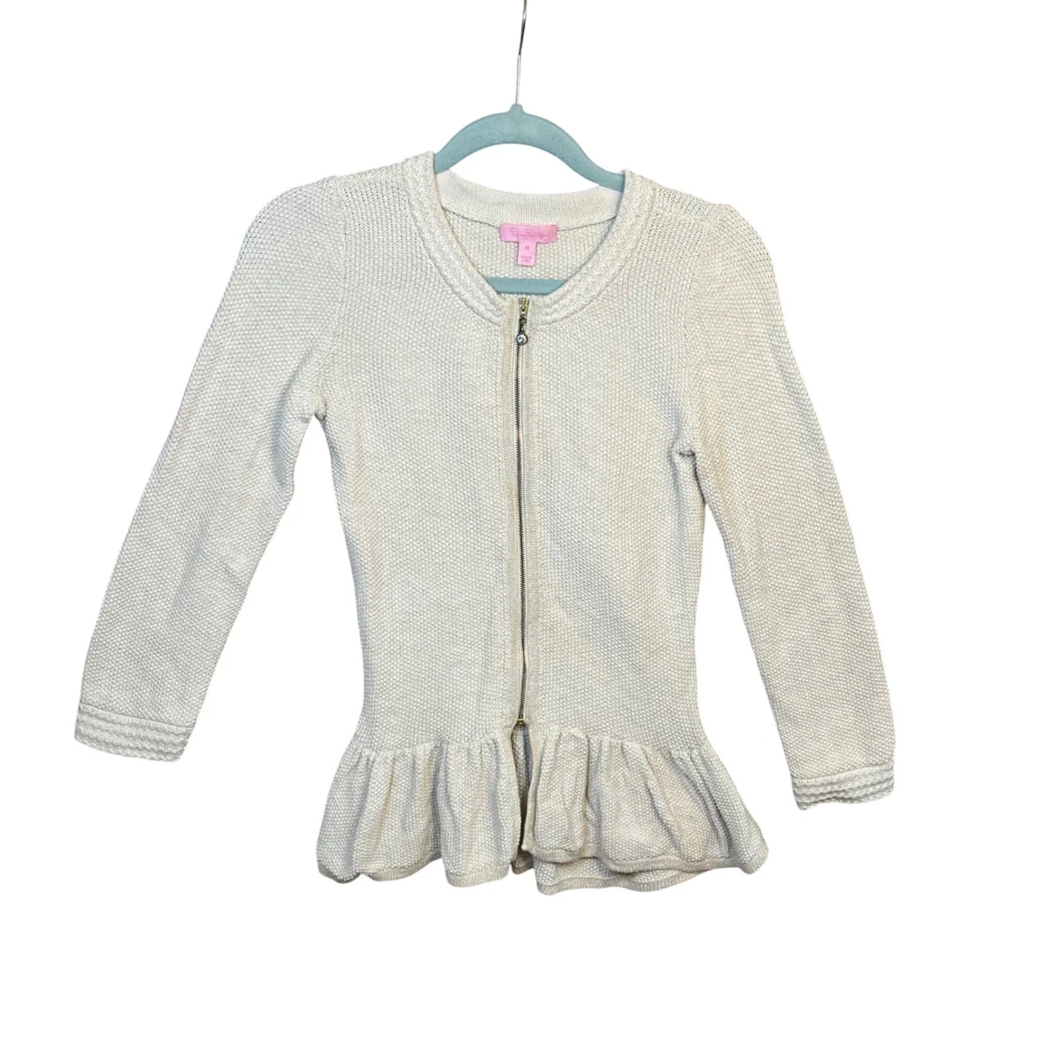 Cardigan En Cachemire Lilly Pulitzer - Taille L - Gris - Occasion Excellent état