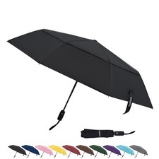 TradMall Travel Umbrella, 42 Inches Double Vented Canopy 42 Inches, Black