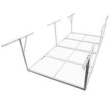 4x8FT Overhead Garage Storage Rack, Heavy-Duty Metal Garage Ceiling Storage Rack