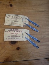 Vintage Lot Of 2 Packages E - Z Edge Barber Shear Blades Illinois Razor Strop