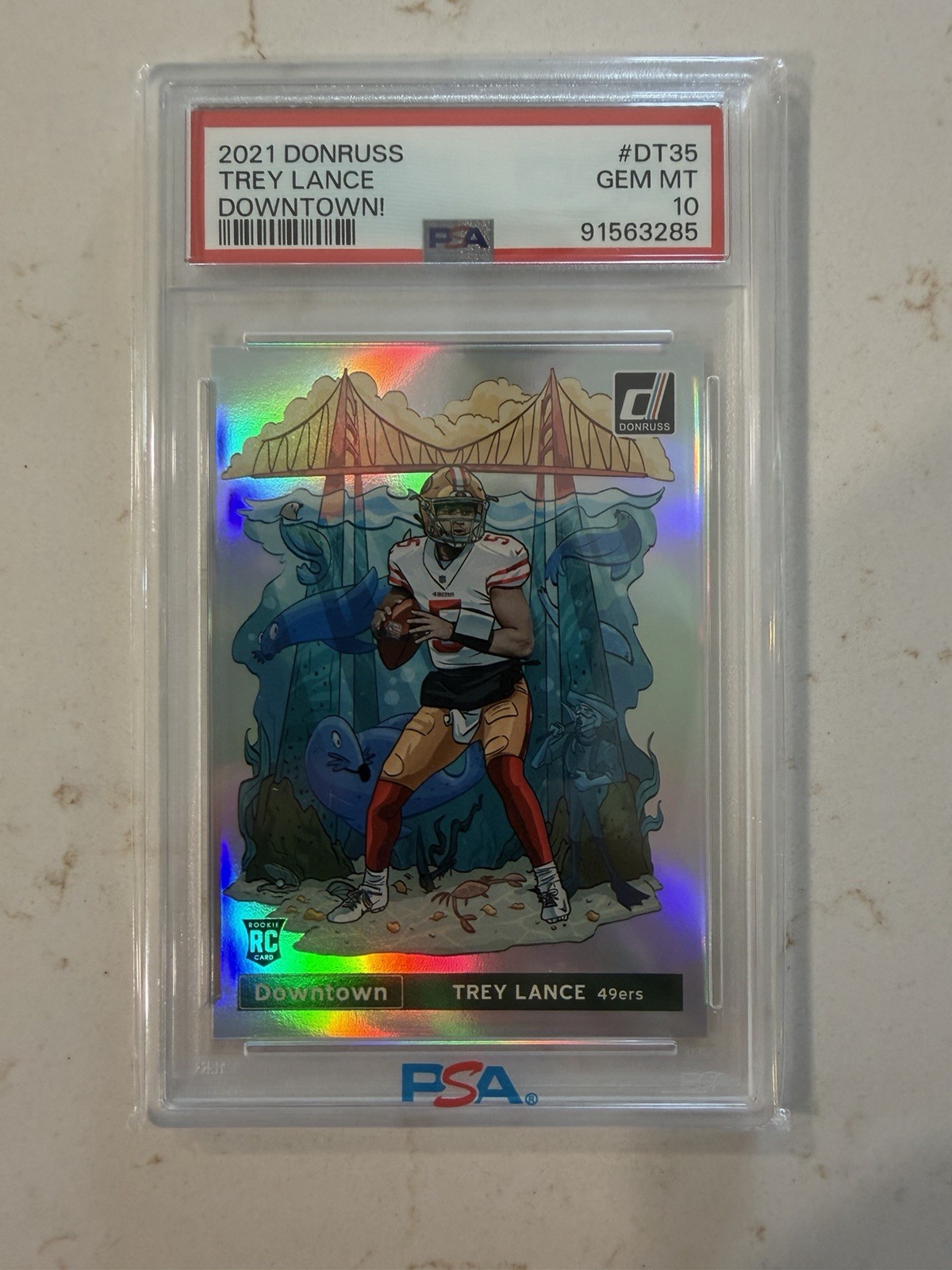 2021 Panini Donruss Optic Downtown Trey Lance #DT-35 PSA 10