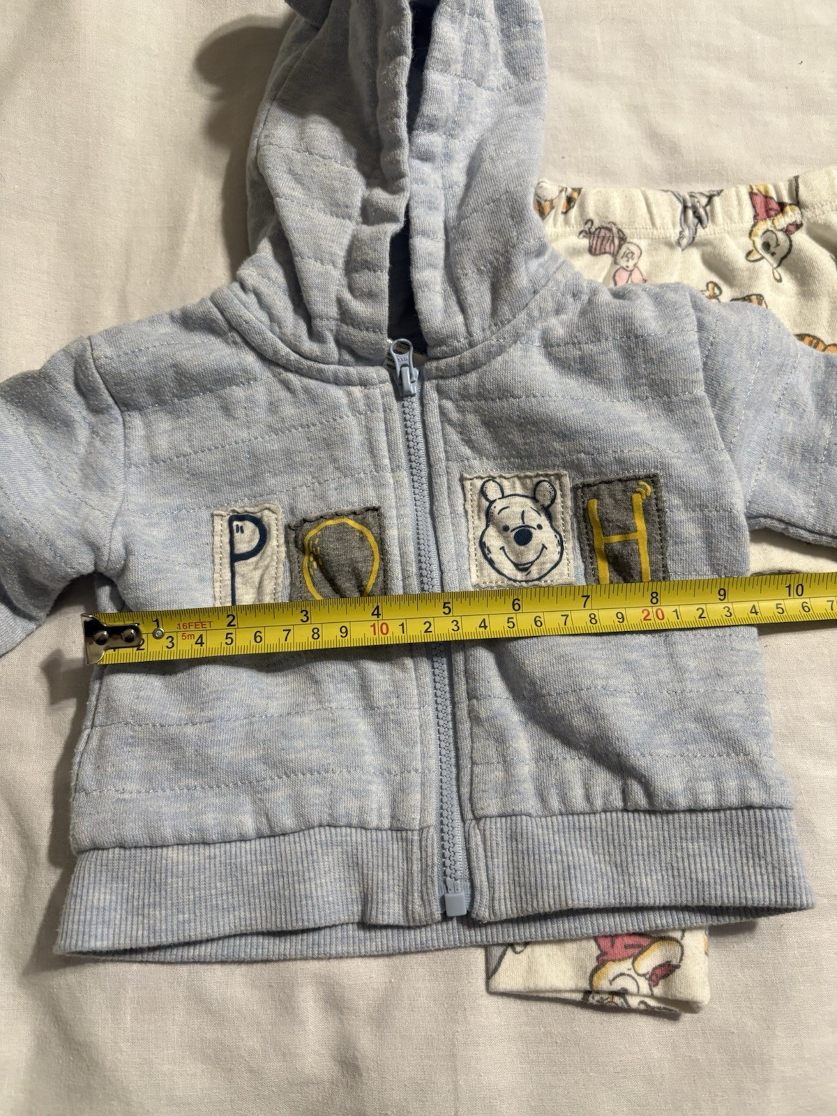 Winnie the Pooh Disney Parks Baby Outfit Set Pants Hoodie With Ears Sz 3 Months