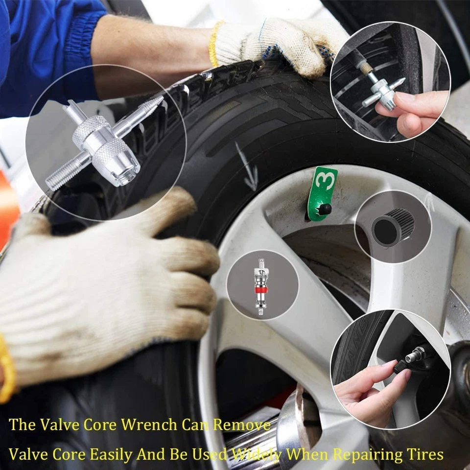 Extractor de vástago de válvula herramienta instalador neumático broche corto válvula núcleo removedor Foto 3 de 4