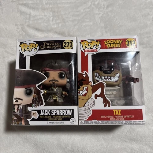 Funko Pop! Animation Looney Tunes Taz 312 Pirates Of The Caribbean Jack Spar 273