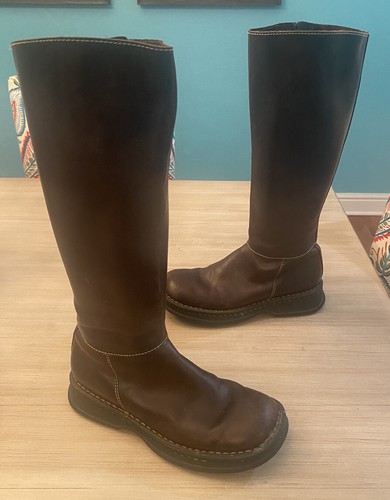 WOMENS BORN VINTAGE TALL LEATHER BROWN 