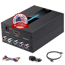 Convertidor HDMI a componente con cables HDMI y de componente color negro US NEW