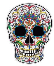 Sugar Skull Sticker A15