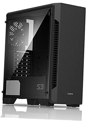  TG ATX Mid-Tower PC Case, 3 x 120mm Fans Pre-Installed, Tempered Glass S3