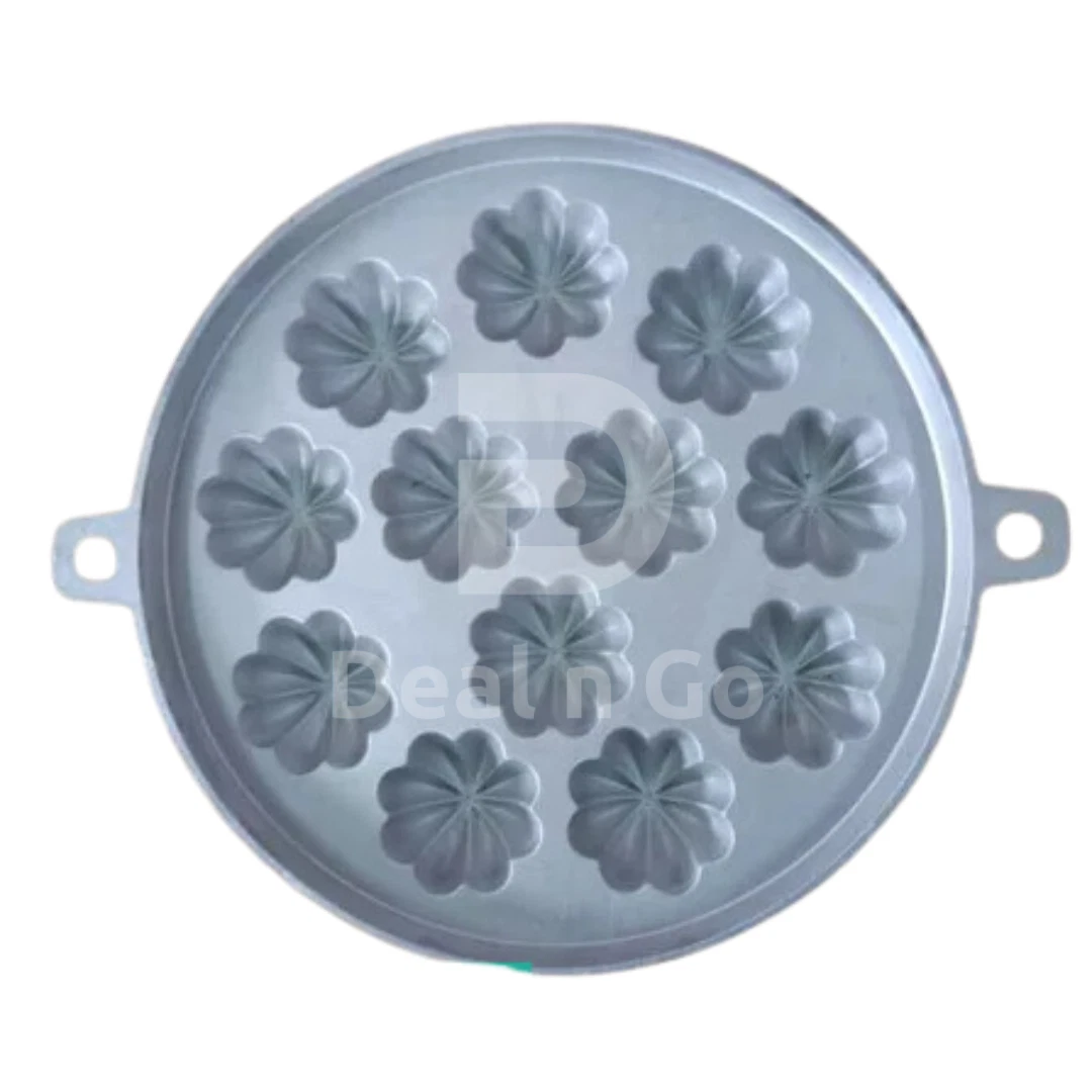12-Cavity Madeleine Bahulu Sponge Cake Mold - Flower shape