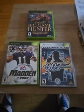 XBOX 360 : Cabelas Big Game Hunter,Madden 2002, 007 Agent on Fire SHIPS FREE