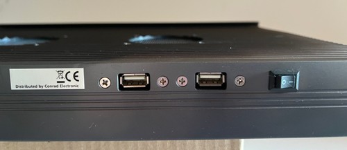 Akasa AK-NBC-028 Notebook/Laptop Kühler schwarz, 2 Lüfter und 2 x USB - Bild 2 von 4