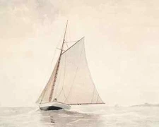 1800s Vintage Sailboat Painting Canvas Art Print Giclee Reproduction Decor