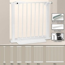 Adjustable Baby Pet Child Kids Safety Security Gate Stair Barrier Door Extension