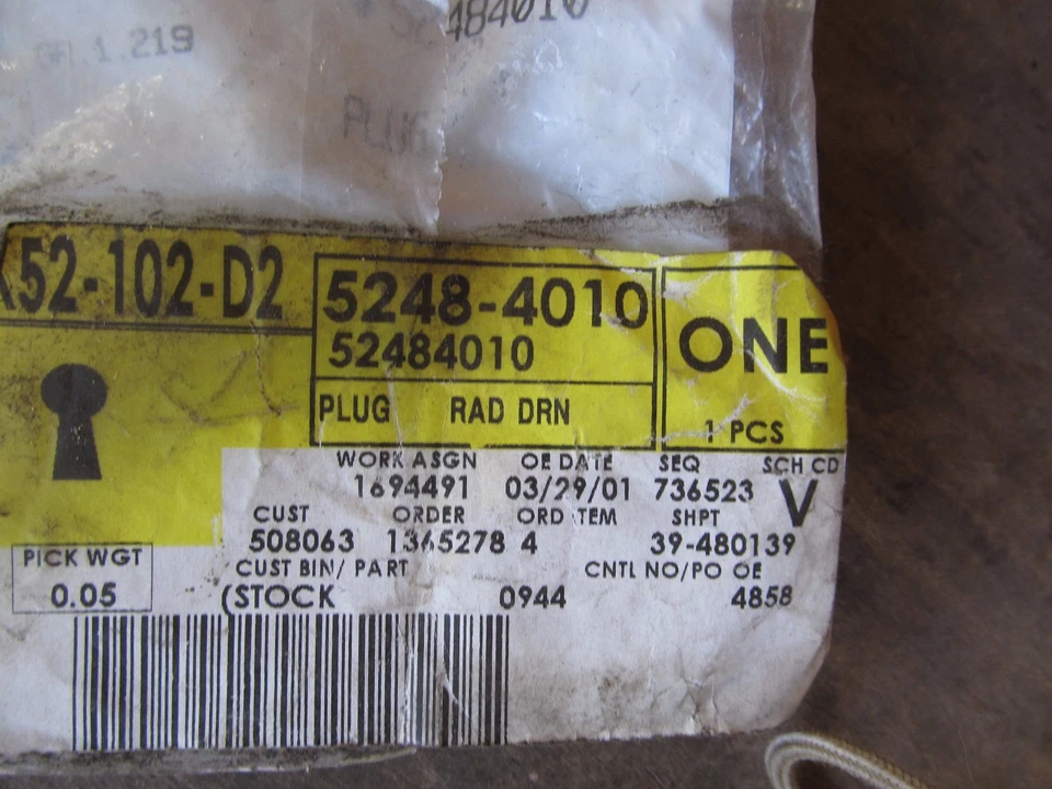 NEW Radiator Drain Plug ACDelco GM Original Equipment 52484010 - Image 2 of 2