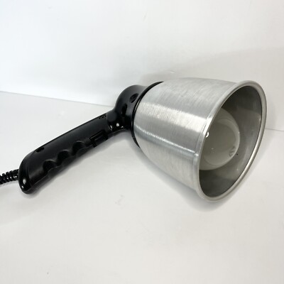 Silver Manual Spotlight Hand Held Torch Spot Light Hunting Camping Lamp
