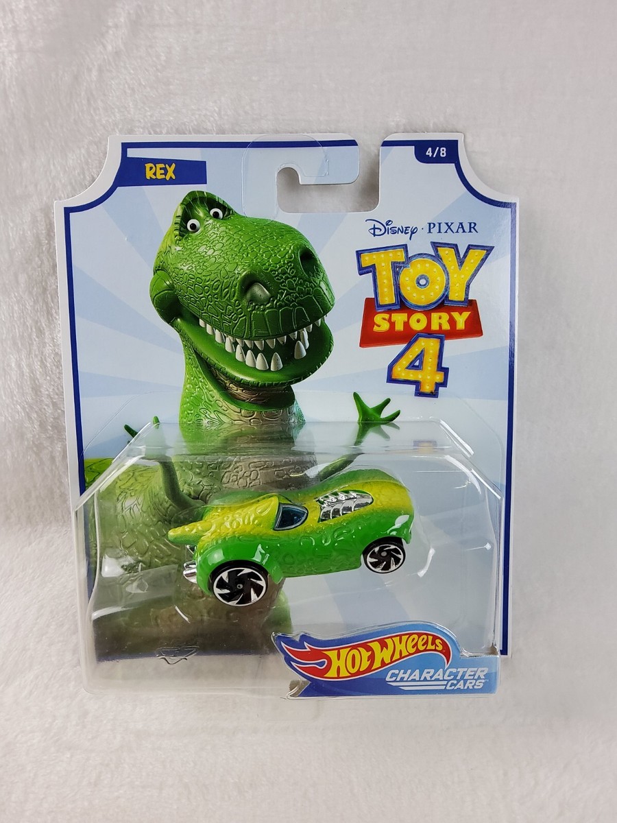 Toy Story 4 Hot Wheels Disney Pixar Rex 4 Character Car 1:64 NEW