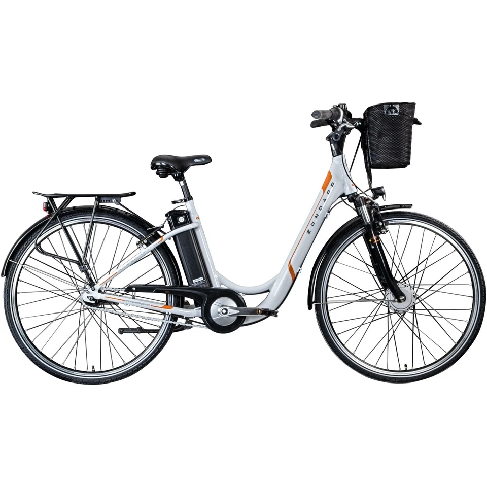 Zündapp Z517 E-Bike Cityrad Damenrad 28 Zoll weiß/orange - Bild 2 von 4