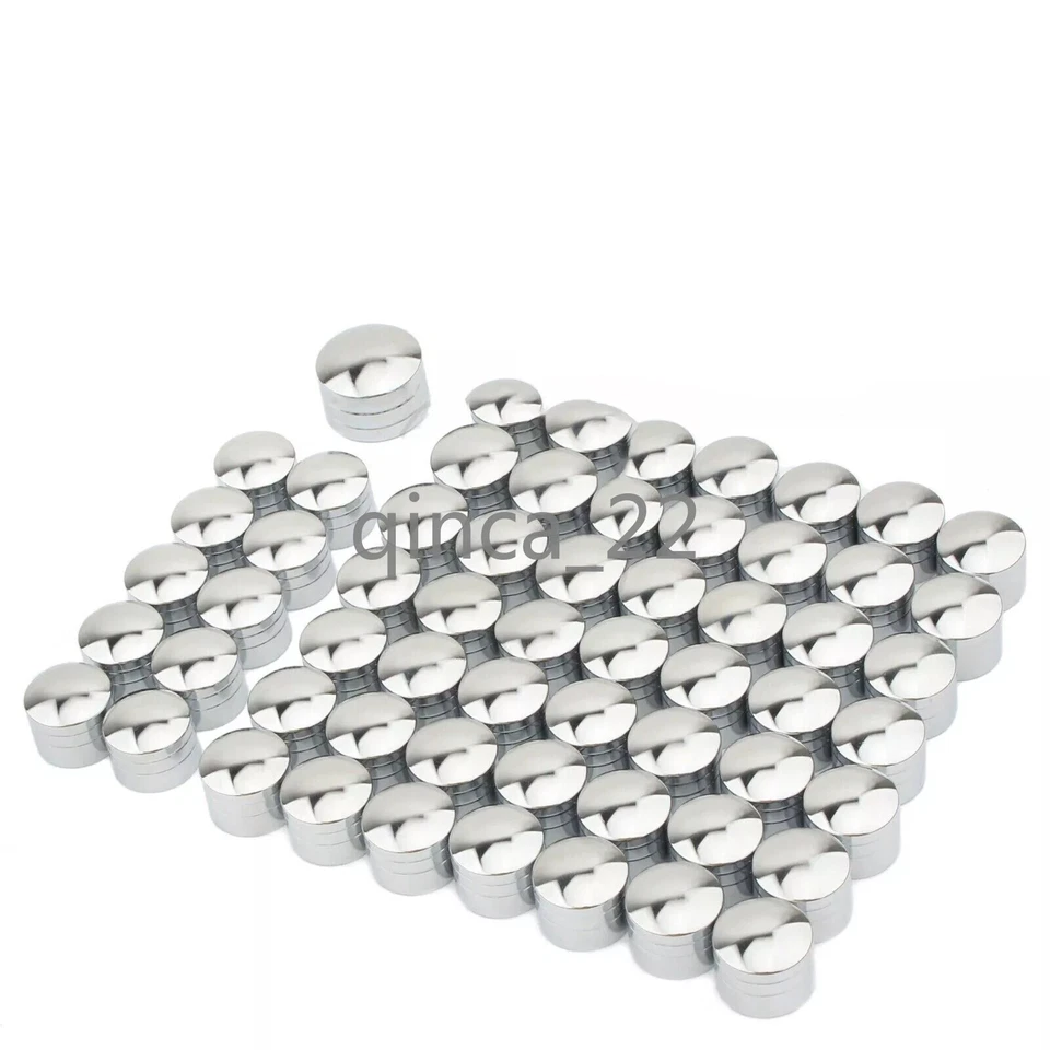 Set(2) Engine Bolt Cover Caps Silver for Harley Chrome 120PCS - Image 2 of 4