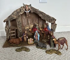Vintage Christmas Nativity 13 pc Set  Made In Italy
