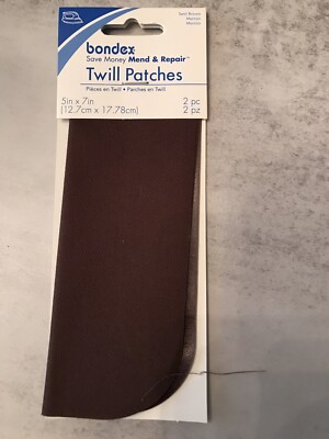 BONDEX 2 PEZZI TWILL BEIGE 5""x7"" FERRO SU PATCH DI - Foto 2