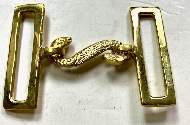 CIVIL WAR US UNION CS CONFEDERATE BELT BUCKLE, SNAKE BUCKLE
