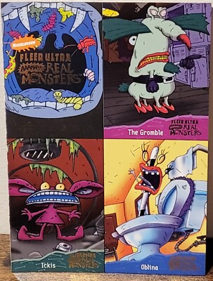 Vtg 1995 Fleer Ultra Nickelodeon AAAHH!!! Real Monsters Uncut Promo Case Cards